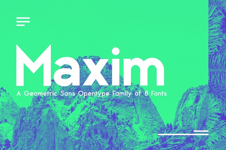 Пример шрифта Maxim Sans #1